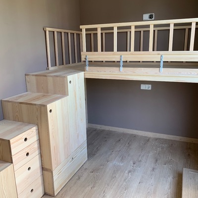 FABRICACION DE ARMARIOS Y LITERA  DE MADERA DE PINO