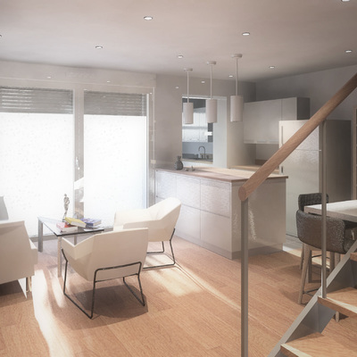 Vista estar - comedor -cocina