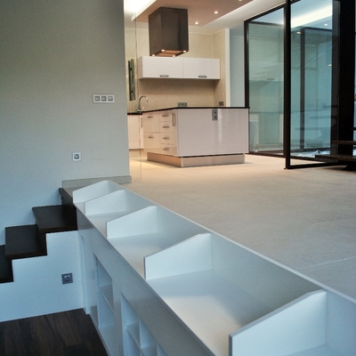 Vivienda Unifamiliar. Mueble separador