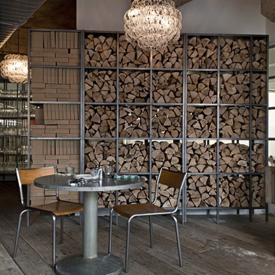 pared con madera