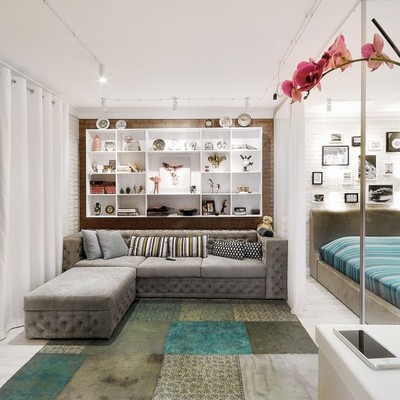 Zona estar y habitación