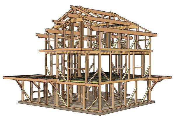 3D estructura de la vivienda - 1