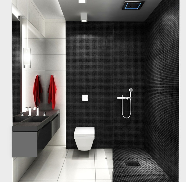 Foto: Baño en Negro y Blanco con Ducha de Marta #995360 - Habitissimo