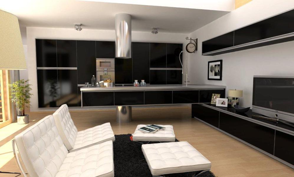 Foto: Cocina de Diseño Integrada en el Comedor-Salón de Boutique ... Foto: Cocina de Diseño Integrada en el Comedor-Salón de Boutique ...