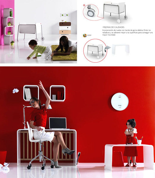 cuna infantil convertible mesa