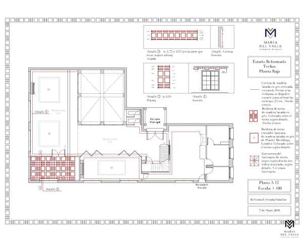 Foto: Plano de Planta y Alzados de Techos de Maria del Valle ...