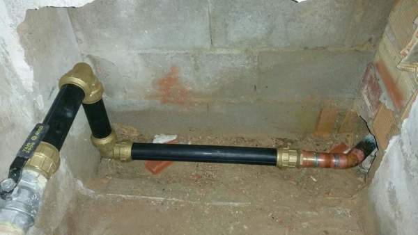 Soldadura cobre tubería general 2" y tramo nuevo hasta la batería contadores