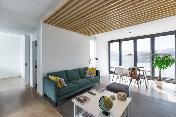 Vista hacia la zona de sofá