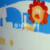 Mural autobus en la selva
