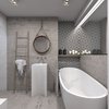 División de baño y escalera