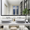 Baño con azulejos tipo hisbalit con dos senos