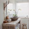 BAÑO ESTILO RUSTICO BLANCO -madera