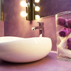 baño lila