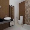 baño marrón