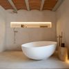 Baño moderno y rústico