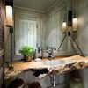 BAÑO OLIVO - lavabo con encimera de madera de olivo