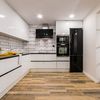 Cocina blanca y negra