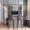 Cocina con puerta de cristal