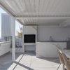Cocina de exterior con barbacoa