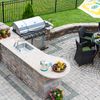 Cocina de exterior con barra