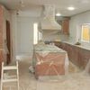 cocina proteccion del muebles y inmprimacion pintura en baldosas