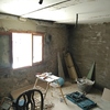 Colocando pladur en techo habitación