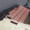 Construcción del tejado del Baño.