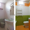 Cuarto de baño de los niños, antes y después de la reforma