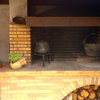 detalle barbacoa con campana en acero