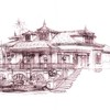Dibujo fachada psterior