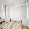 dormitorio cama abatible y armario cabecero