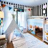 Dormitorio infantil con papel pintado