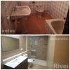 El Baño principal antes y después