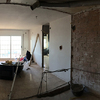 El piso en obras.