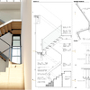 Escalera de la vivienda junto a sus detalles constructivos