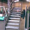 Escalera para nave industrial de hierro.