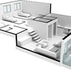 Esquema de las viviendas en semiduplex