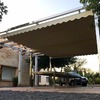 ESTRUCTURA DE INOXIDABLE CON TOLDO CORREDERO EN TEJIDO AISLANTE