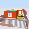 fachada en naranja