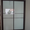 Frente de armario cristal lacado blanco y perfiles vengué