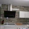 Frente de cocina en cristal decorado