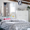 funda nórdica estampada en sofá cama