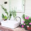 Lavabo con flores