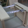 Mesa desplegable, estructura recogida.