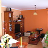 Molduras de escayola y mural pintado en liso