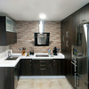Muebles de cocina color wengue