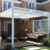 Pérgola de aluminio o inoxidable con toldo corredero