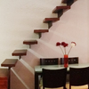 Perspectiva cocina y escalera