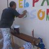 Pintando el mural
