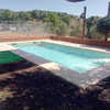 Piscina terminada y llena.